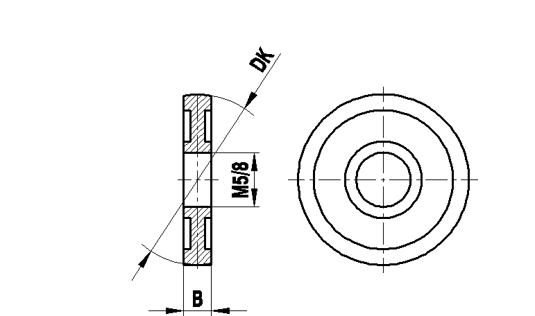 M8 сферический диск из высокопрочной стали, DK 20 мм, B 2 мм, для систем ZEISS A-5555-0204