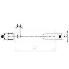 M3 удлинитель щупа из нержавеющей стали, L 30 мм, для систем ZEISS A-5555-0286